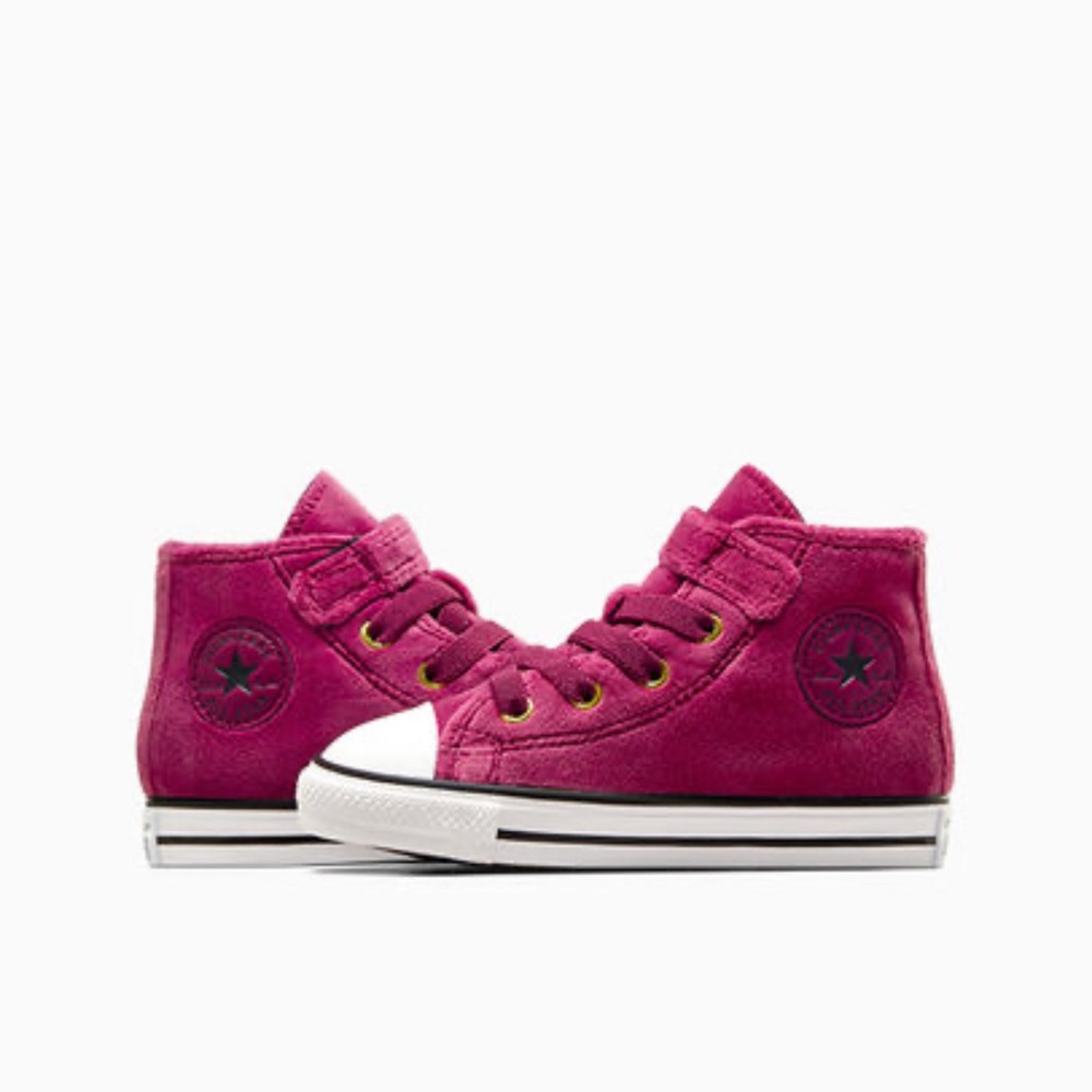 Converse velvet maroon high top toddler sneaker (9 toddler)